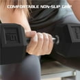 25 lb dumbbell hex head close-up — SmartVoro solid rubber non-roll design for home gym