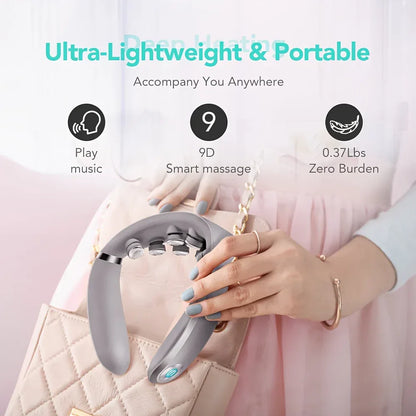 “9D smart pulse neck massager with Type C charging”