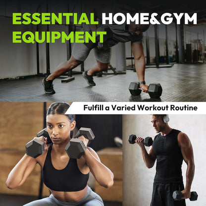 Neon green hex 100 LB dumbbell set with compact A-frame rack — 5 pairs 5 to 15 lbs SmartVoro home gym free USA shipping