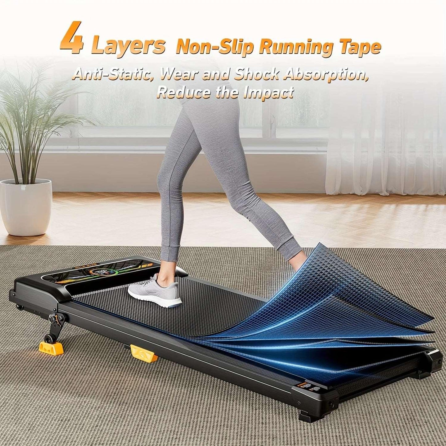 SmartVoro DeskFit Elite under desk walking pad 2026 with remote control and 350lbs capacity for home office workouts