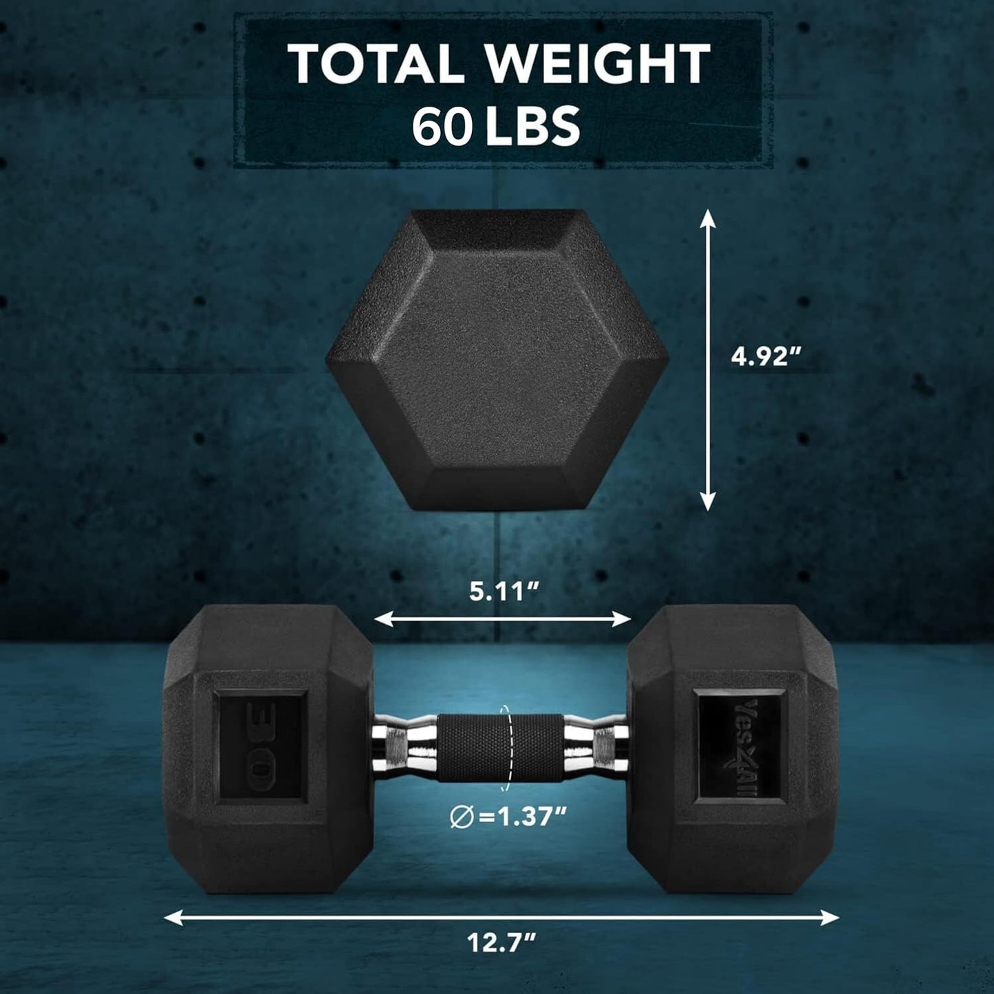 SmartVoro 30lb rubber dumbbell weight stamp detail — precision cast heavy dumbbell wei