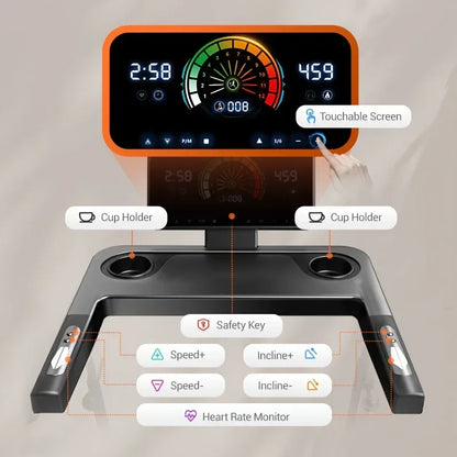 SmartVoro DeskPro walking pad 2026 compact under desk treadmill with LED display and remote for home office workouts