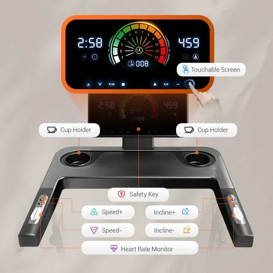 SmartVoro DeskPro walking pad 2026 compact under desk treadmill with LED display and remote for home office workouts