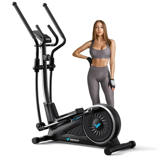 SmartVoro™ Elite elliptical machine for home – best large flywheel black chrome elliptical exercise machine for weight loss and full body cardio