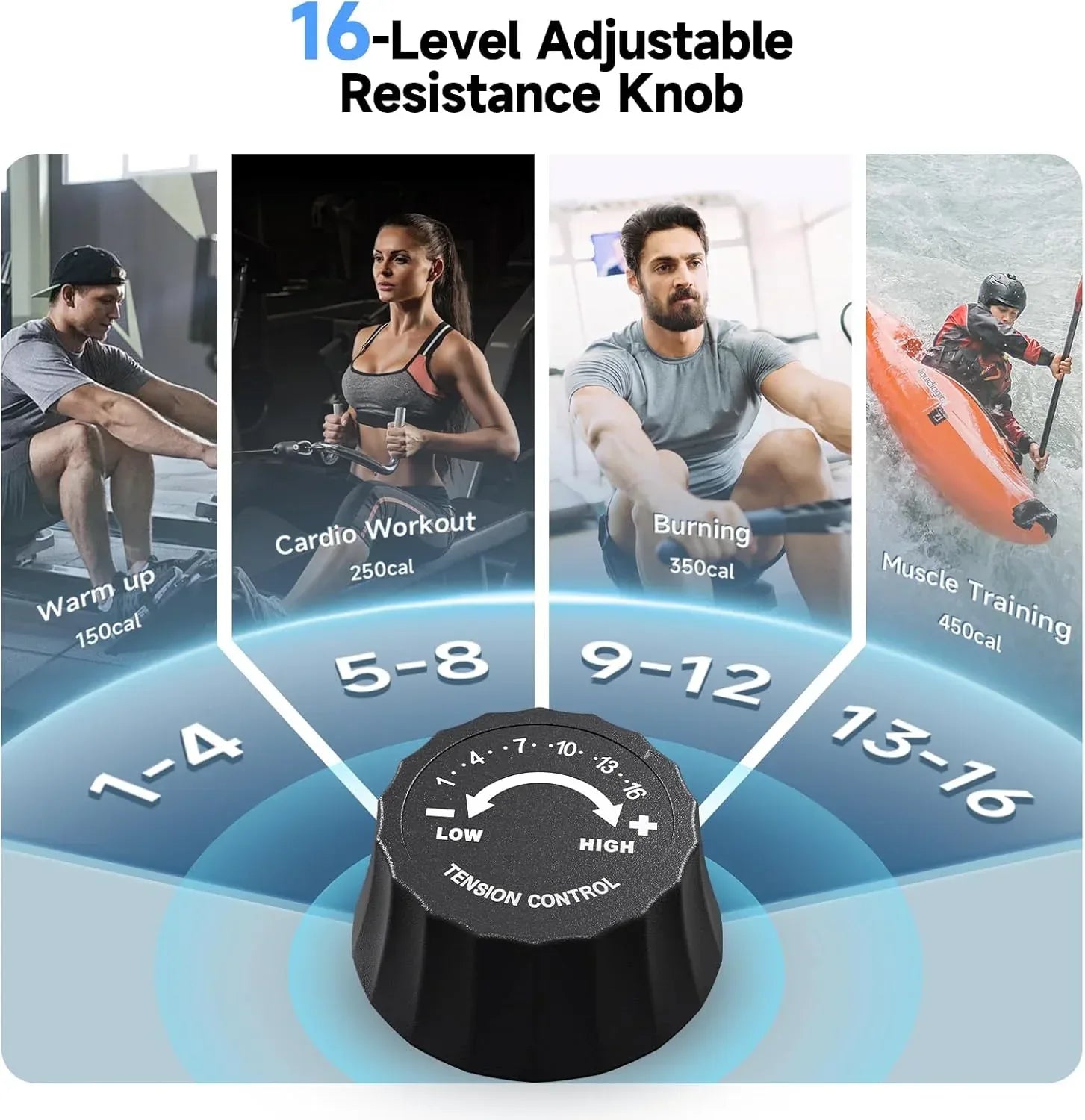 SmartVoro Elite magnetic rowing machine for home use with a pivoting tablet holder and professional-grade silent magnetic resistance system.