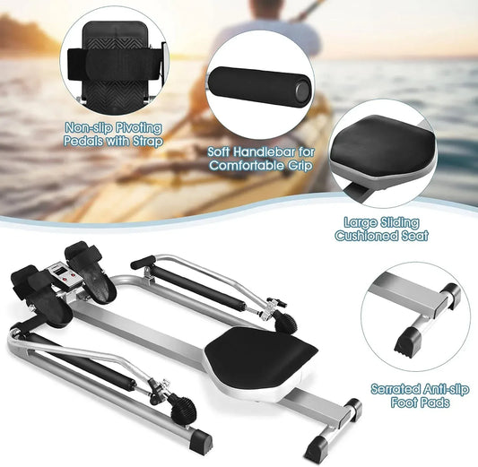 "SmartVoro Foldable Rowing Machine for Sale 2026 – Best Magnetic Rower with LCD Screen"