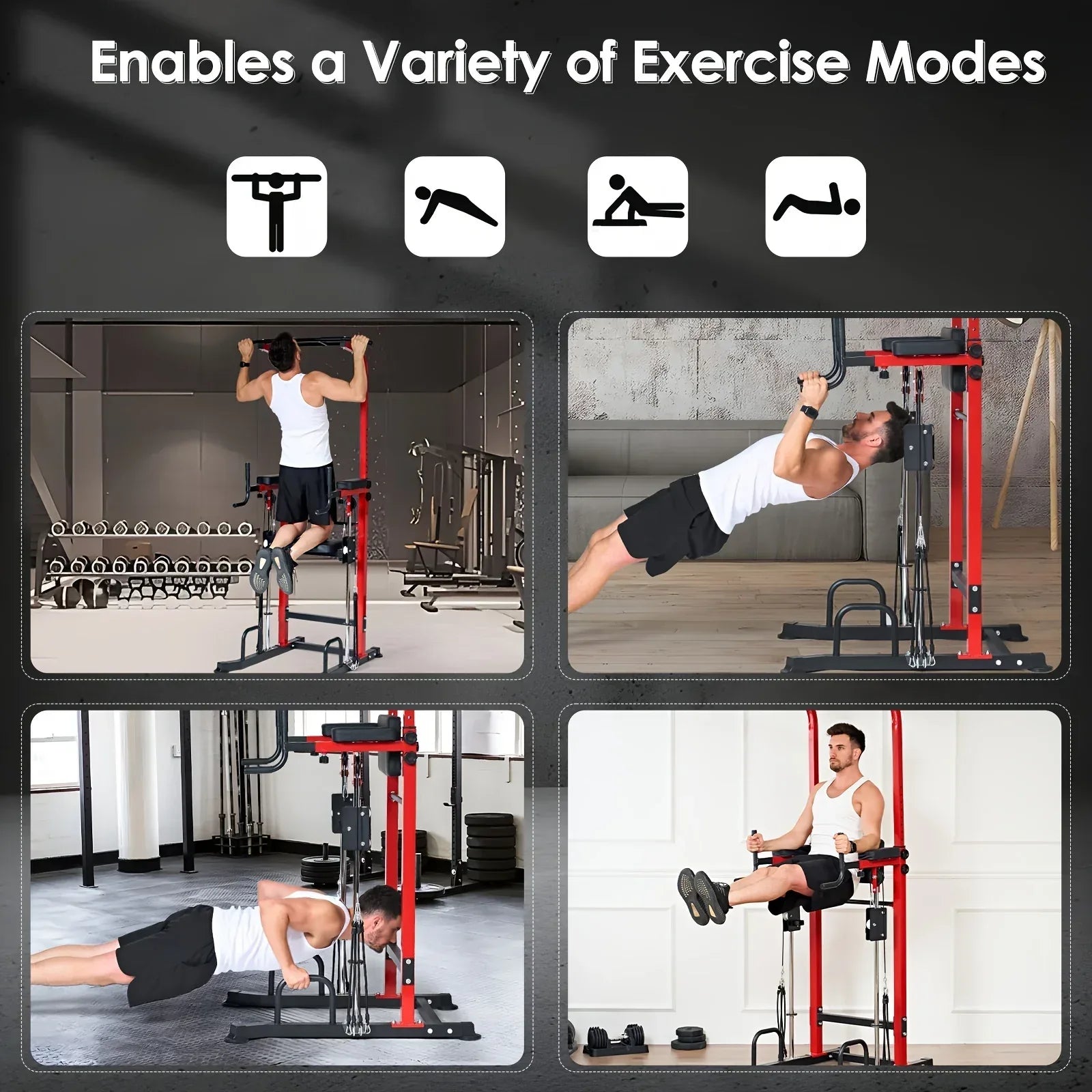 SmartVoro Heavy Duty Power Rack for Home Gym – Squat Rack Power Cage with J-Hooks & Safety Bars