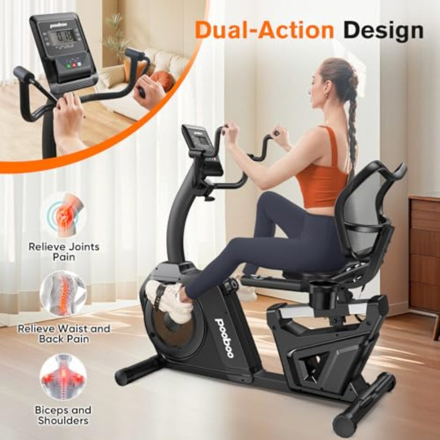 SmartVoro ReclineX DualFit dual-action recumbent bike arm exerciser relieves joint pain back pain biceps shoulders full body workout home cardio