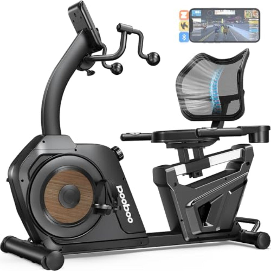 SmartVoro ReclineX DualFit recumbent bike with arm exerciser 8-level adjustable resistance warm up cardio lose weight muscle building whole family