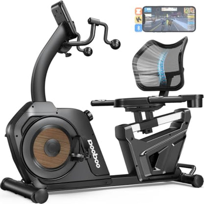 SmartVoro ReclineX DualFit recumbent bike with arm exerciser 8-level adjustable resistance warm up cardio lose weight muscle building whole family
