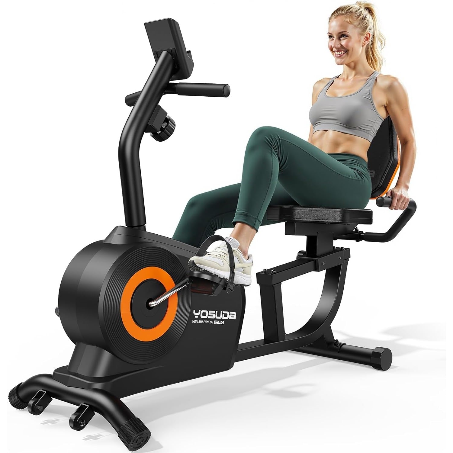 SmartVoro ReclineX LowRide recumbent exercise bike 16 progressive resistance levels warm up cardio muscle training intensive workout suitable for whole family