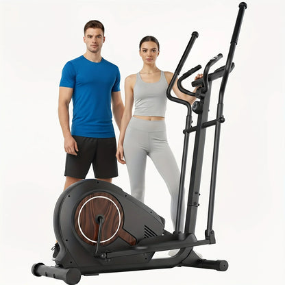 SmartVoro™ Wood Series elliptical machine for home – unique wood grain flywheel design best elliptical exercise machine for couples weight loss and full body cardio