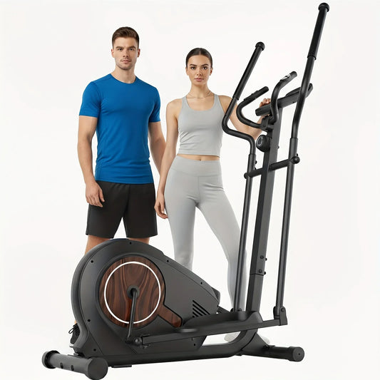 SmartVoro™ Wood Series elliptical machine for home – unique wood grain flywheel design best elliptical exercise machine for couples weight loss and full body cardio