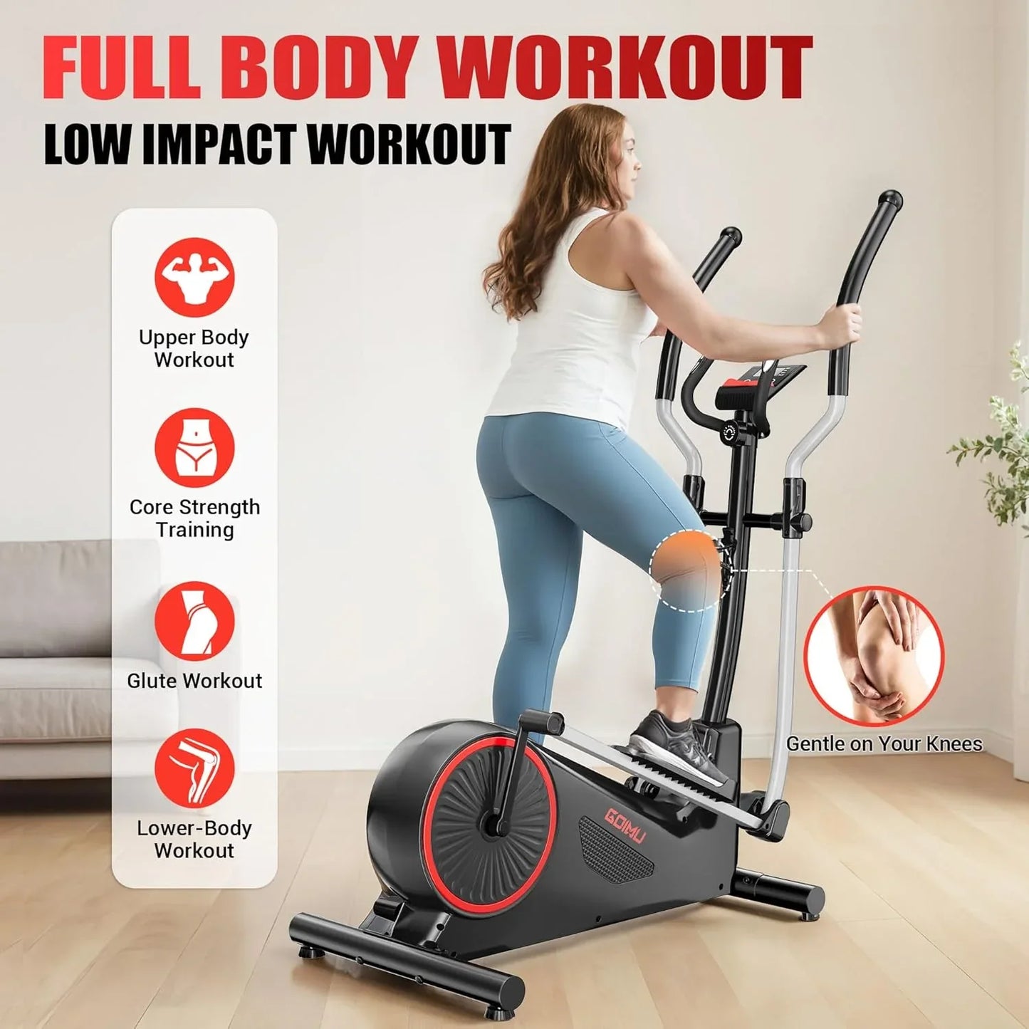 SmartVoro™ best elliptical machine for home use – good elliptical machine for gym quality workout without subscription