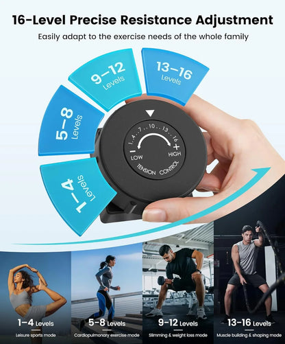 SmartVoro compact elliptical machine side profile – portable small elliptical machine with silver steel frame for home gym