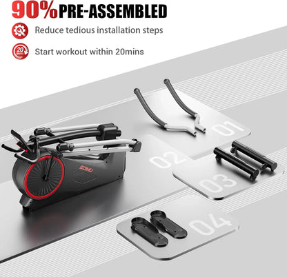 SmartVoro compact elliptical machine with LCD display – portable home gym cardio equipment