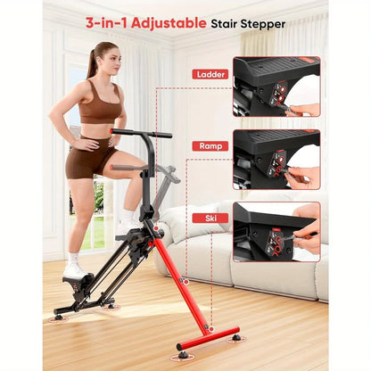 SmartVoro compact foldable stair stepper folded flat for storage – small stair stepper for home apartments and small spaces