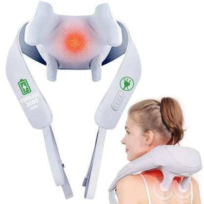 SmartVoro premium electric neck massager with heat