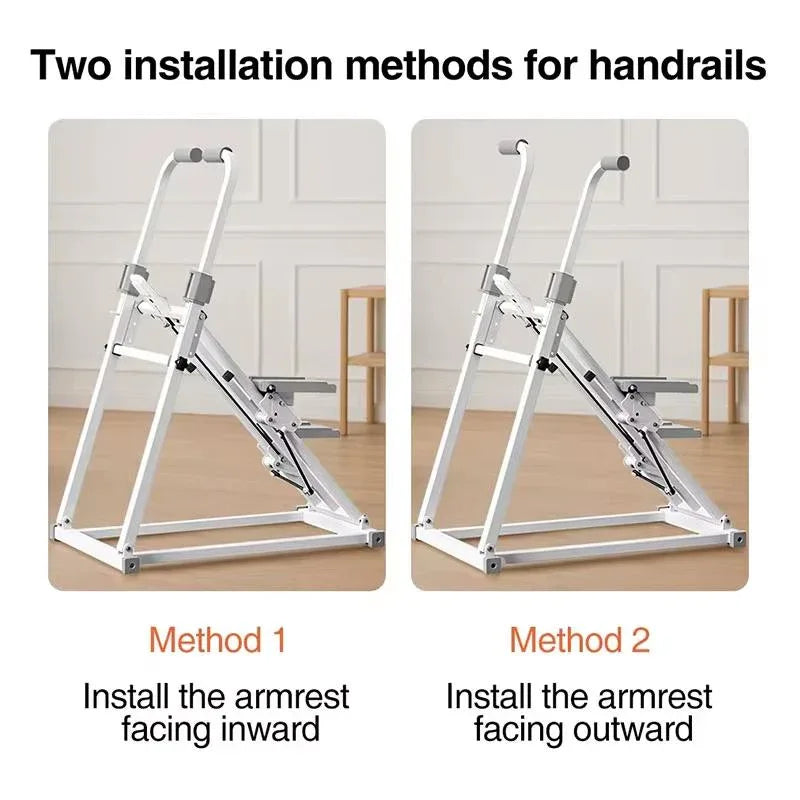 SmartVoro white mini stair stepper padded step platform with gray accents – small stair stepper for home glute and lower body toning exercise