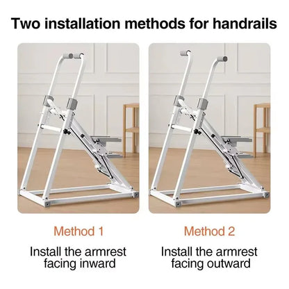 SmartVoro white mini stair stepper padded step platform with gray accents – small stair stepper for home glute and lower body toning exercise