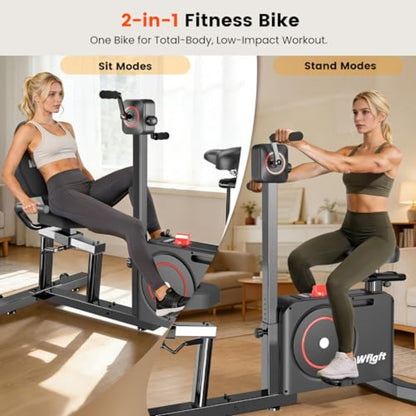 Smartvoro recumbent exercise bike with arm exerciser for aerobic rehabilitation joint friendly low impact cardio
