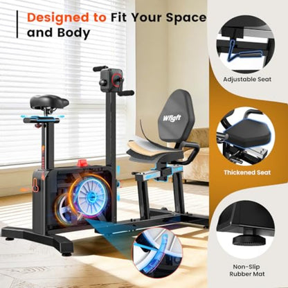 Smartvoro whisper quiet magnetic recumbent exercise bike 400 LBS capacity under 15dB noise
