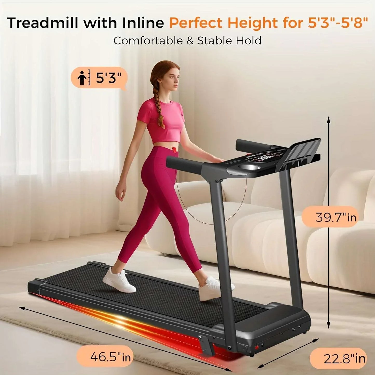 apartment friendly incline treadmill
