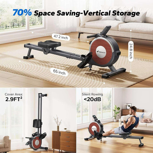 Foldable Magnetic Rowing Machine for Sale – Best Row Machines for Home Gym with LCD Screen