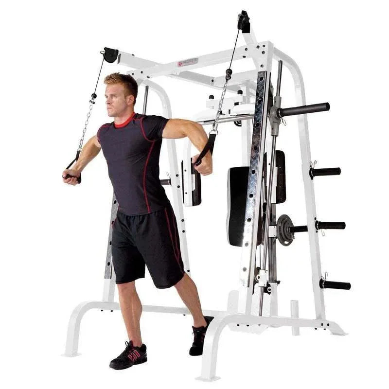 SmartVoro Power Rack with Pulley System – Commercial Grade Power Cage Rack for Serious Lifters