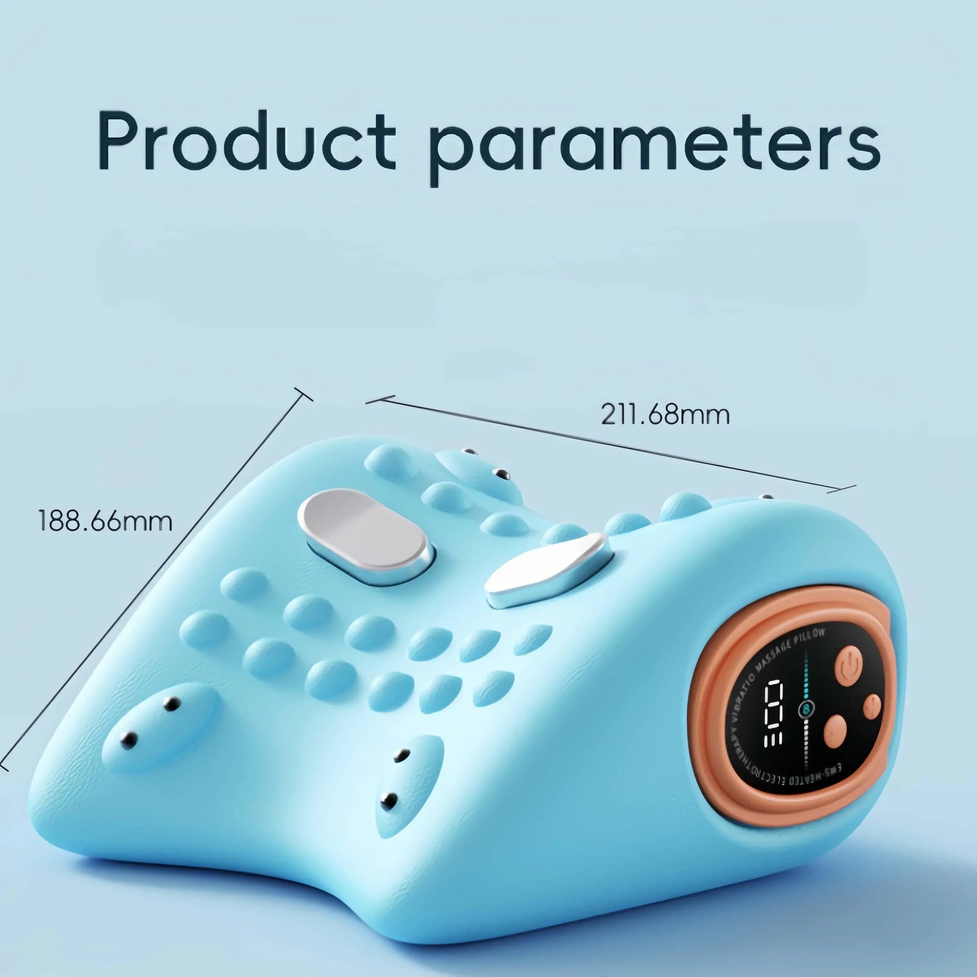 EMS electric neck massage pillow with 6 intensity levels