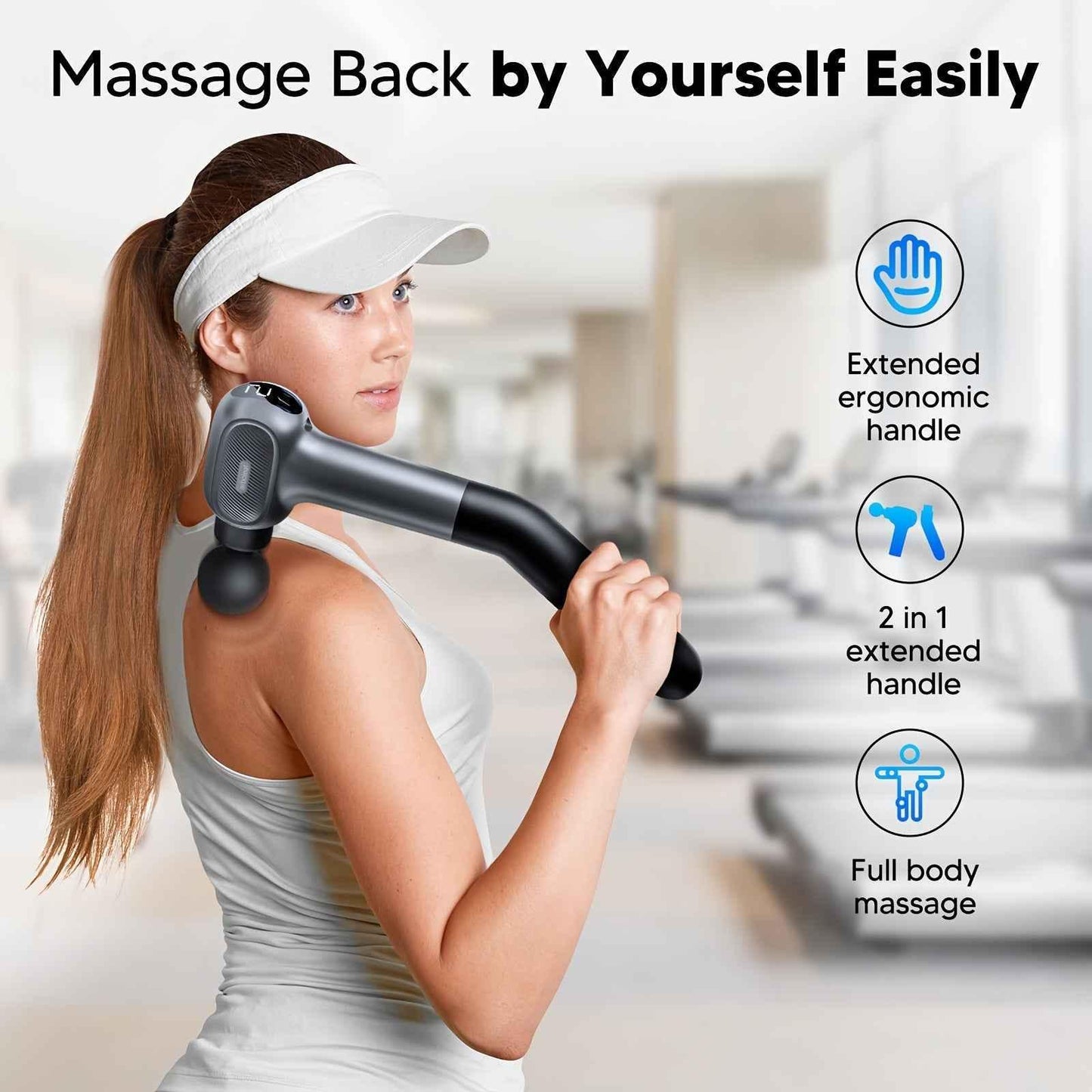 SmartVoro FlexReach Pro™ Extension Handle Massage Gun
