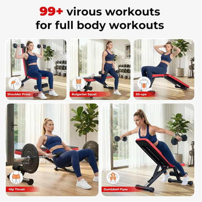 home gym adjustable workout bench