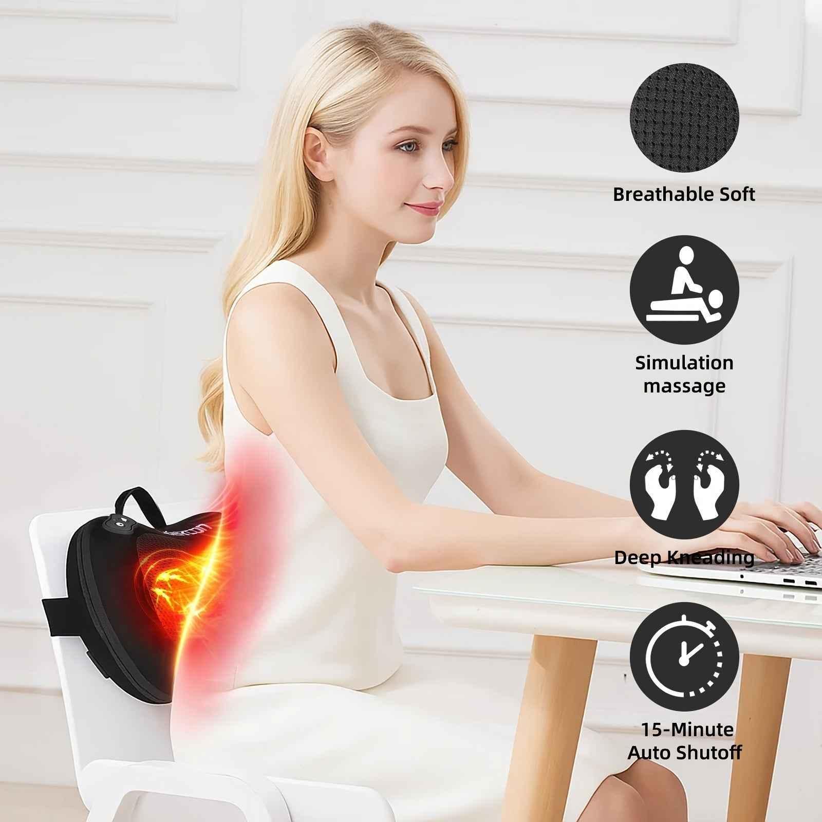 SmartVoro™ 3D Shiatsu Back & Neck Massager with Heat
