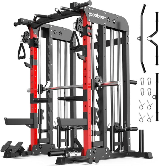 smartvoro full body workout machine with cable crossover and pull up bar