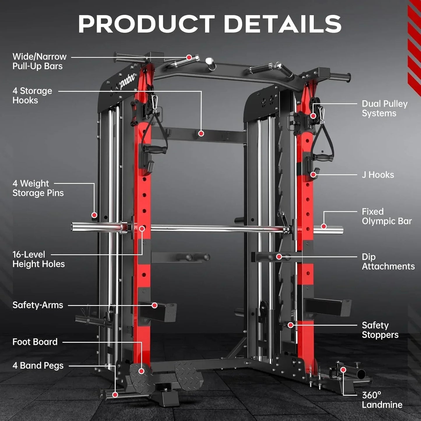 smartvoro home gym fitness machine cable pulley strength training system
