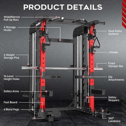 smartvoro home gym fitness machine cable pulley strength training system
