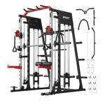 smartvoro multifunction home gym smith machine power rack cable crossover strength training equipment
